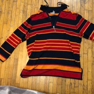 Striped quarter zip